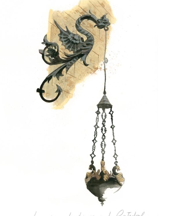 Lampara de bronce en la Catedral