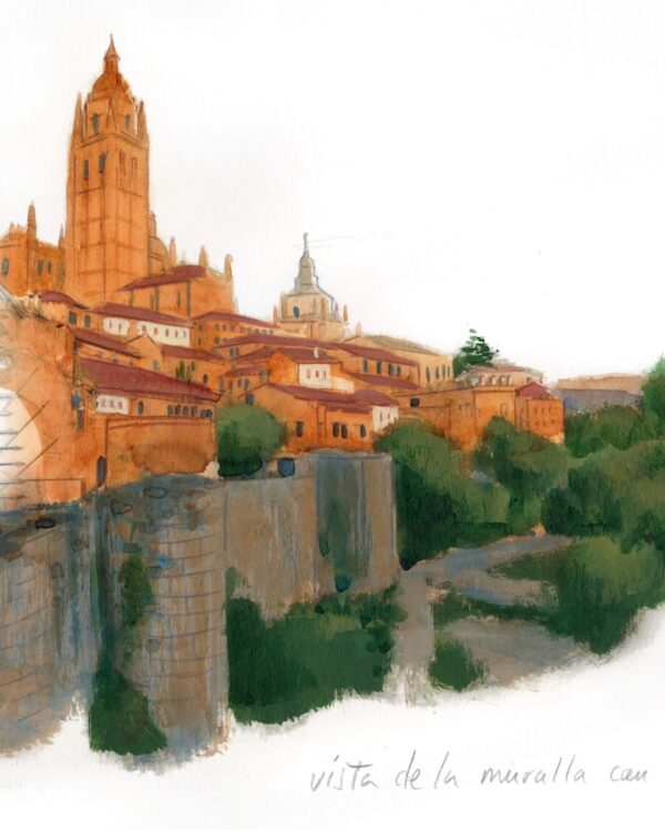 Vista de la muralla con la Catedral