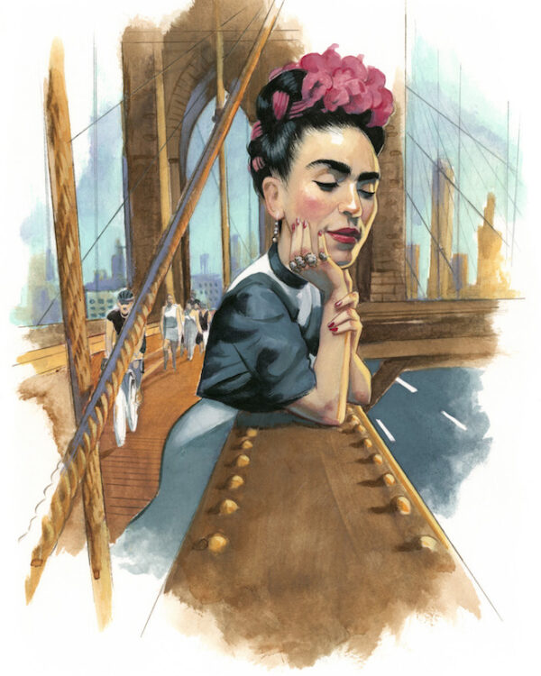 FRIDA KAHLO En el puente de Brooklyn