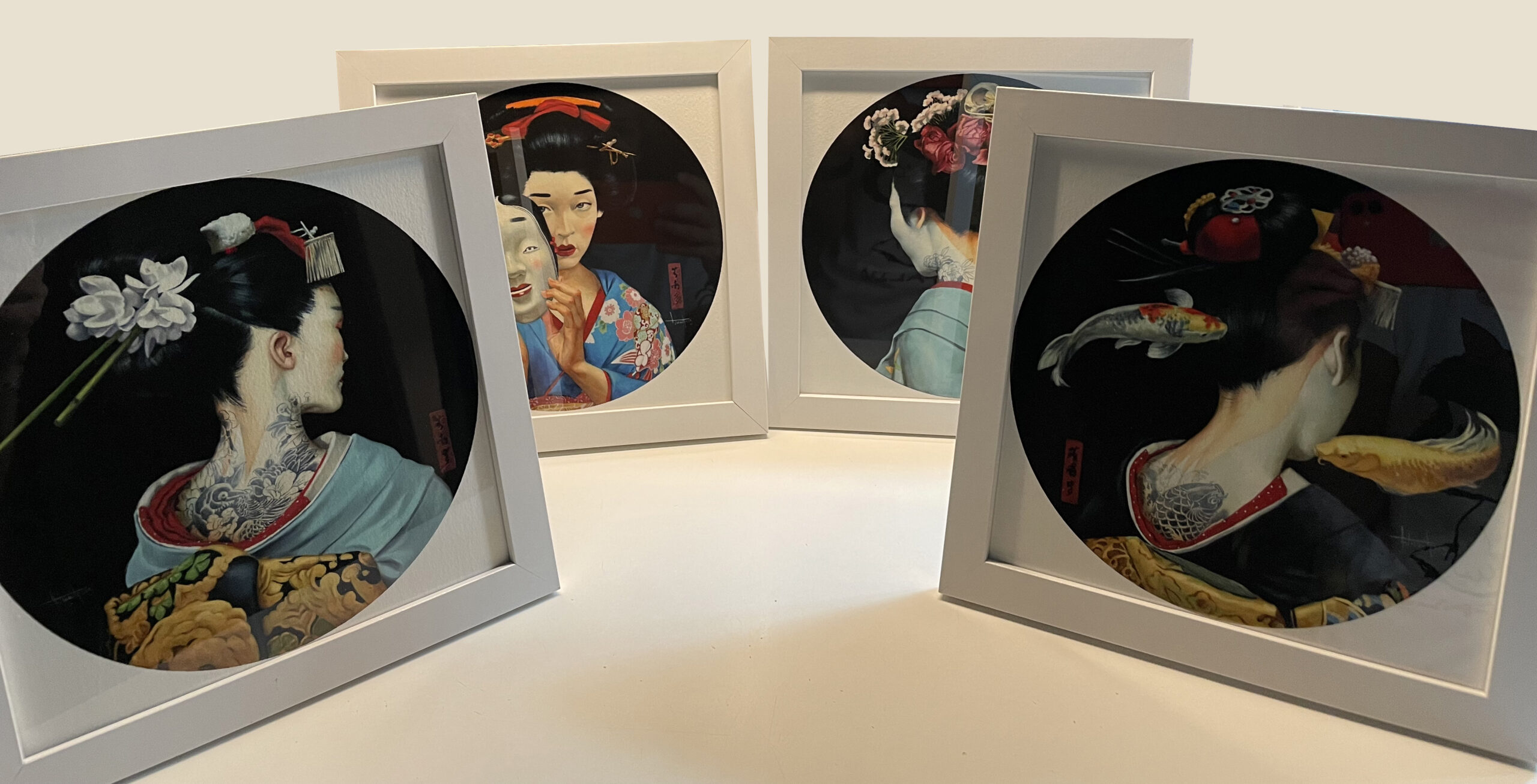 Pack de 4 prints Geishas 