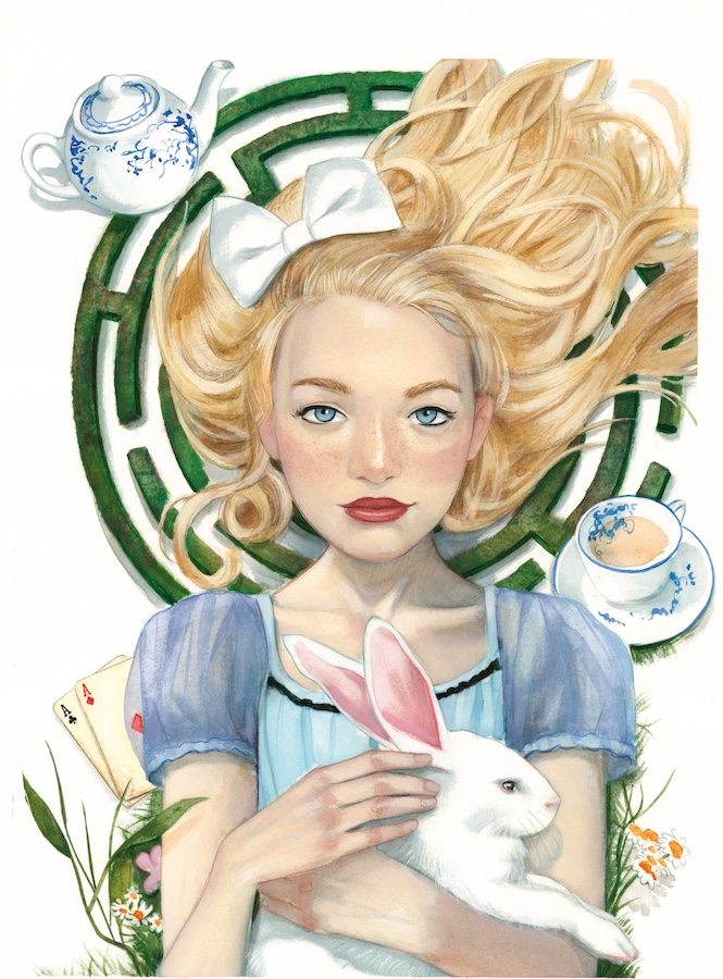 Alicia en el País de las Maravillas Giclée