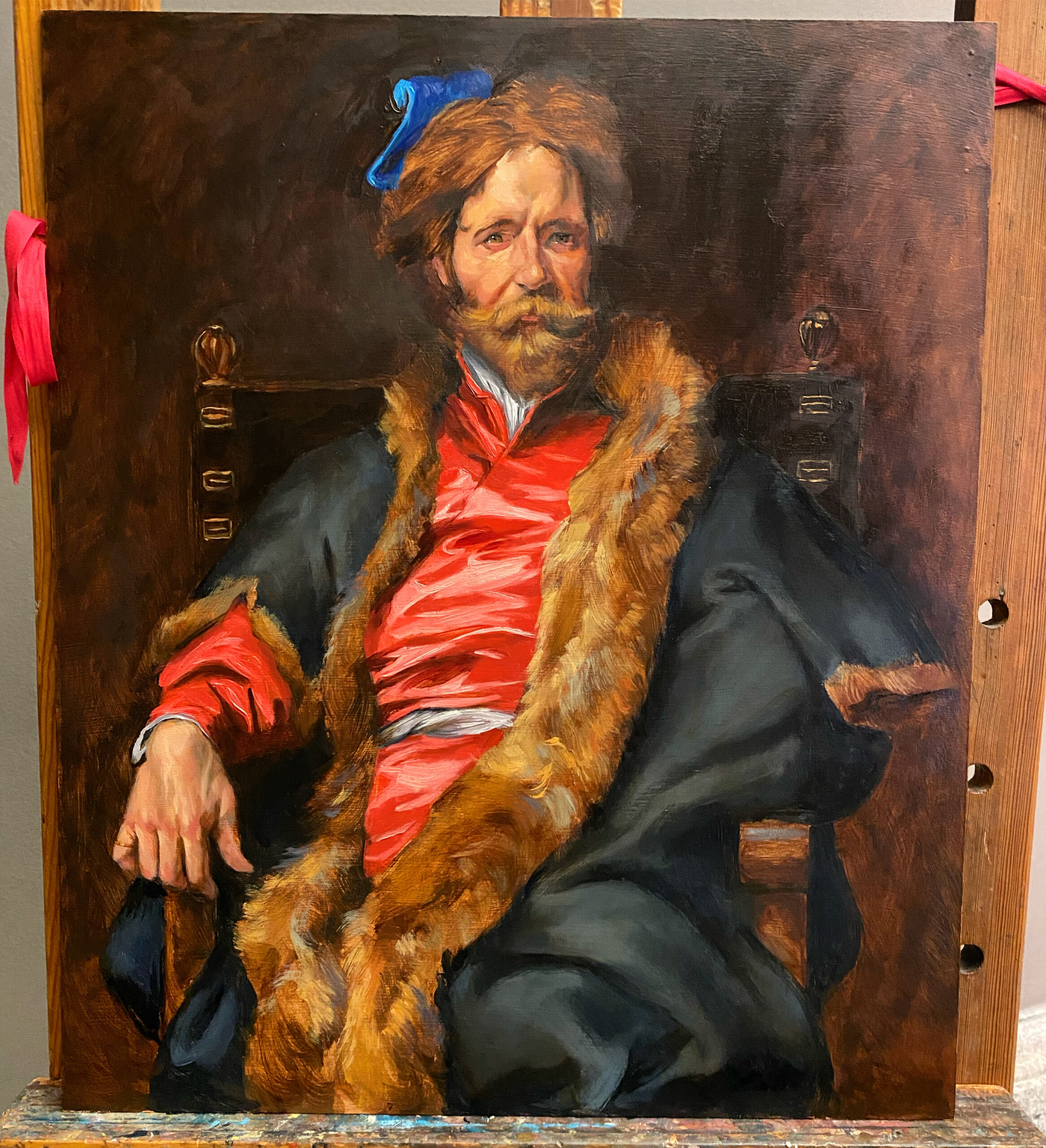 Copia El pintor Martin Ryckaert de Van Dyck (Museo del Prado)