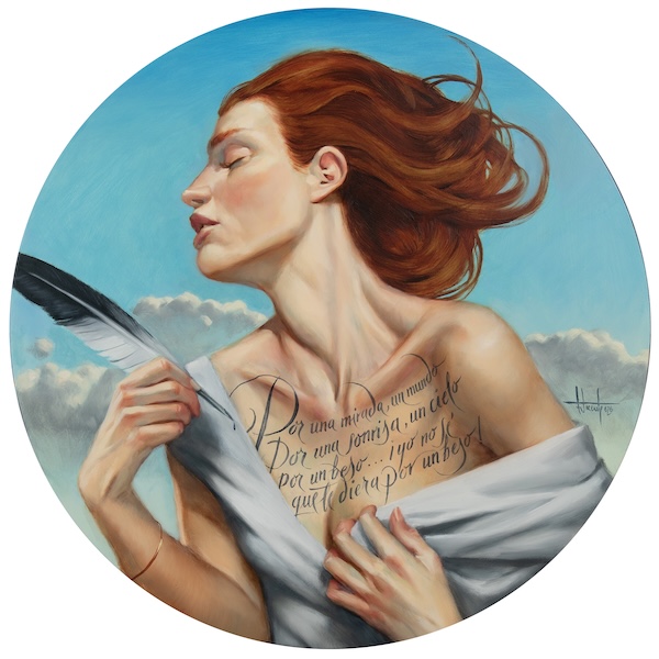 Poesía Fernando Vicente Óleo sobre tabla 60cm