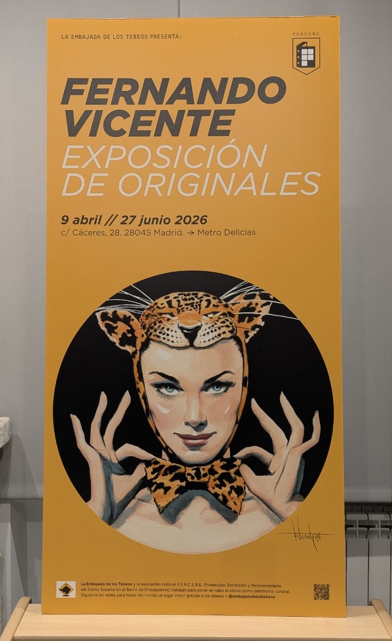 Exposicion de originales en La embajada de los Tebeos Fernando Vicente
